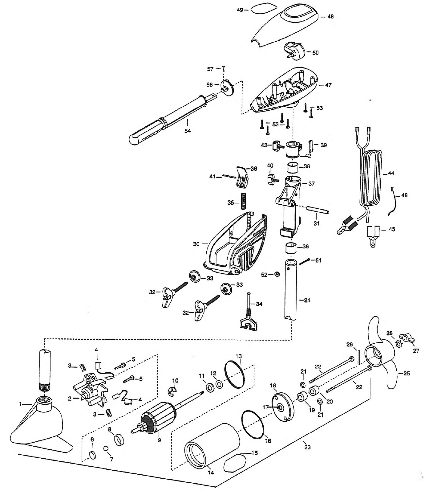 Minn Kota Endura 30 Parts 1999 From Fish307 Com [ 1606 x 1432 Pixel ]