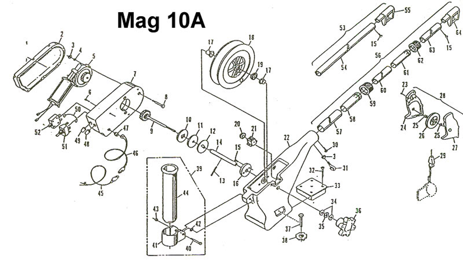 Order Cannon Mag 10a (Pre 2006 Models) electric downrigger parts from